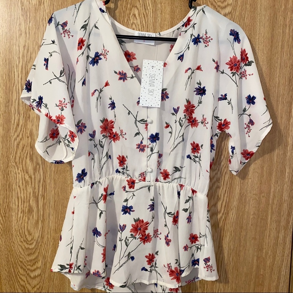 Sienna Sky Floral Peplum Top